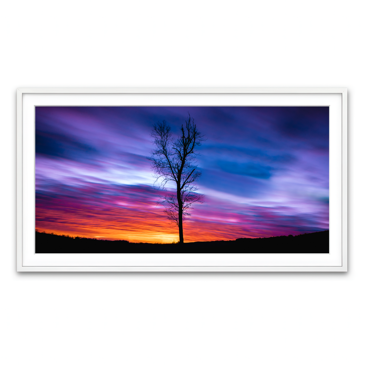 Framed Print 2x1 White