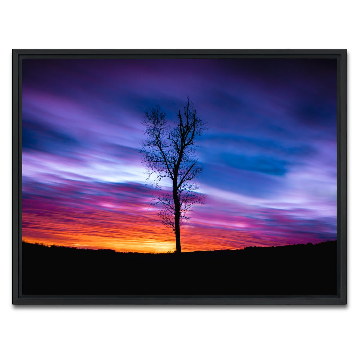 AUTO-MOCKUP WHITE | Lonely Sunset | 1 Piece | Black Framed Canvas | group=4x3