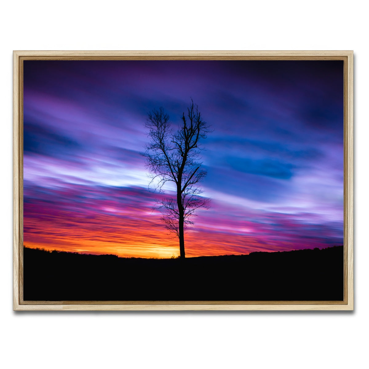 AUTO-MOCKUP WHITE | Lonely Sunset | 1 Piece | Natural Framed Canvas | group=4x3