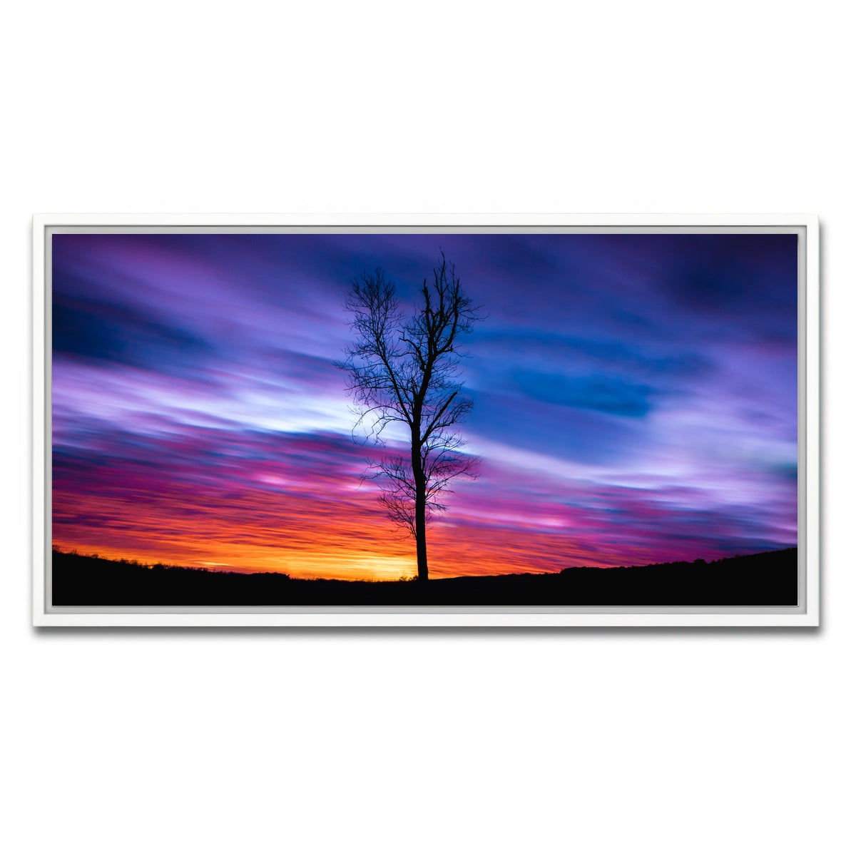 AUTO-MOCKUP WHITE | Lonely Sunset | 1 Piece | White Framed Canvas | group=2x1