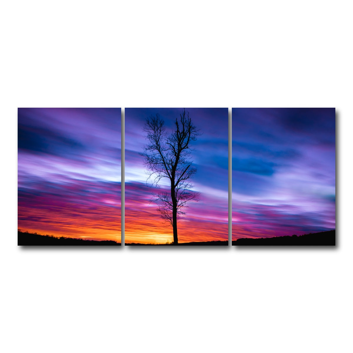 AUTO-MOCKUP WHITE | Lonely Sunset | 3 Piece | Gallery Wrap Canvas | group=18x24
