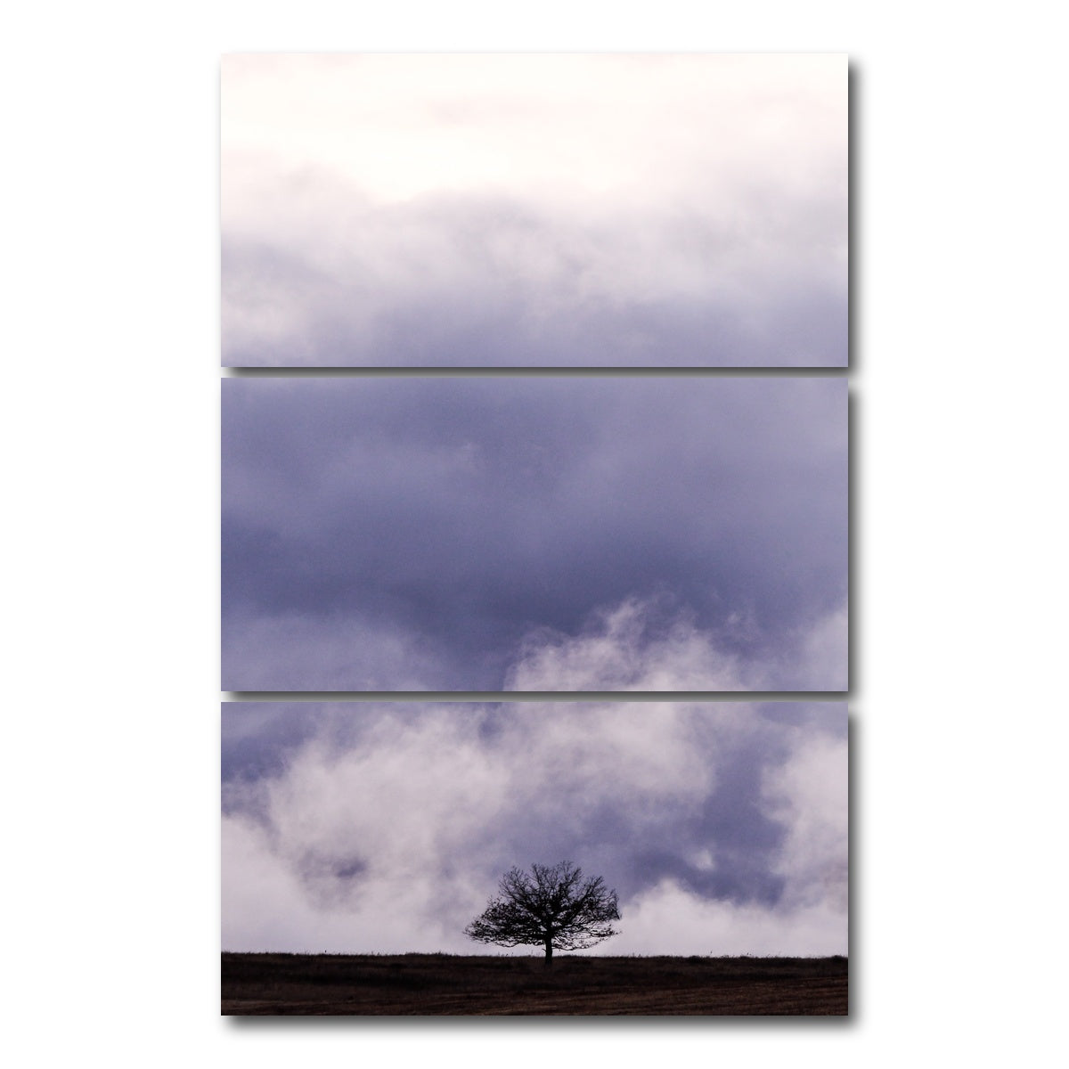 AUTO-MOCKUP WHITE | Lonely Tree | 3 Piece | Gallery Wrap Canvas | group=12x24_stacked
