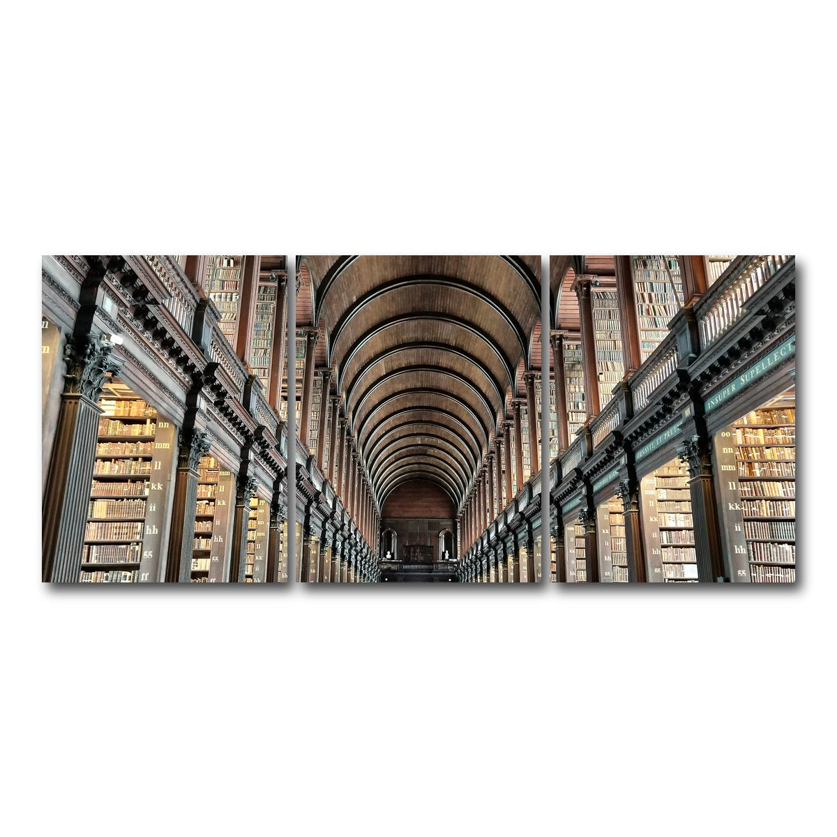 AUTO-MOCKUP WHITE | Long Room Library - Trinity College, Dublin | 3 Piece | Gallery Wrap Canvas | group=18x24