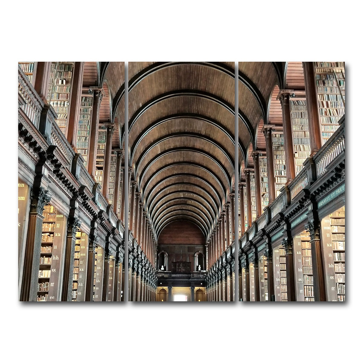 AUTO-MOCKUP WHITE | Long Room Library - Trinity College, Dublin | 3 Piece | Gallery Wrap Canvas | group=8x18