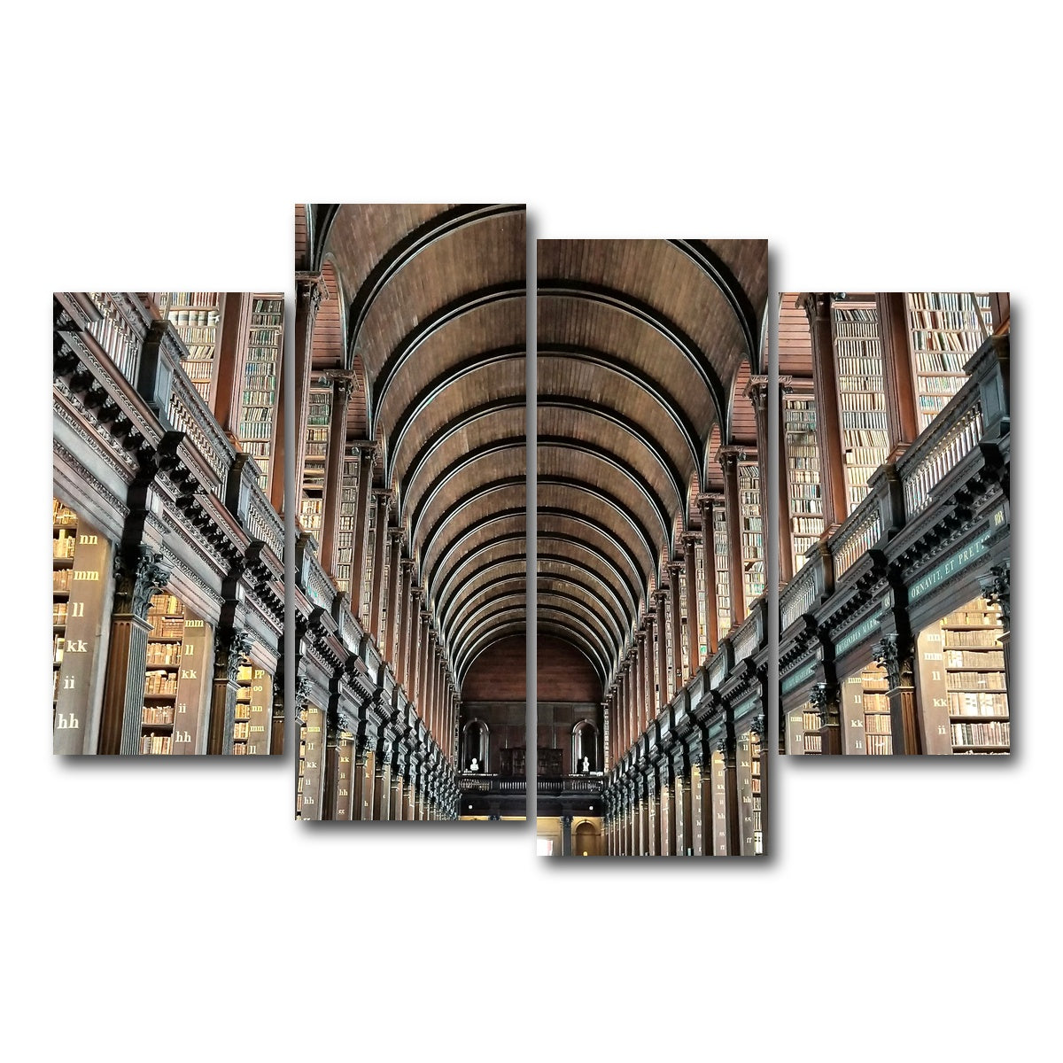 AUTO-MOCKUP WHITE | Long Room Library - Trinity College, Dublin | 4 Piece | Gallery Wrap Canvas | group=4_short
