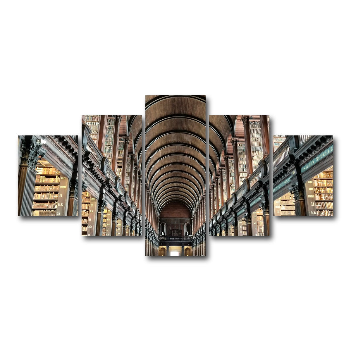 AUTO-MOCKUP WHITE | Long Room Library - Trinity College, Dublin | 5 Piece | Gallery Wrap Canvas | group=5_short