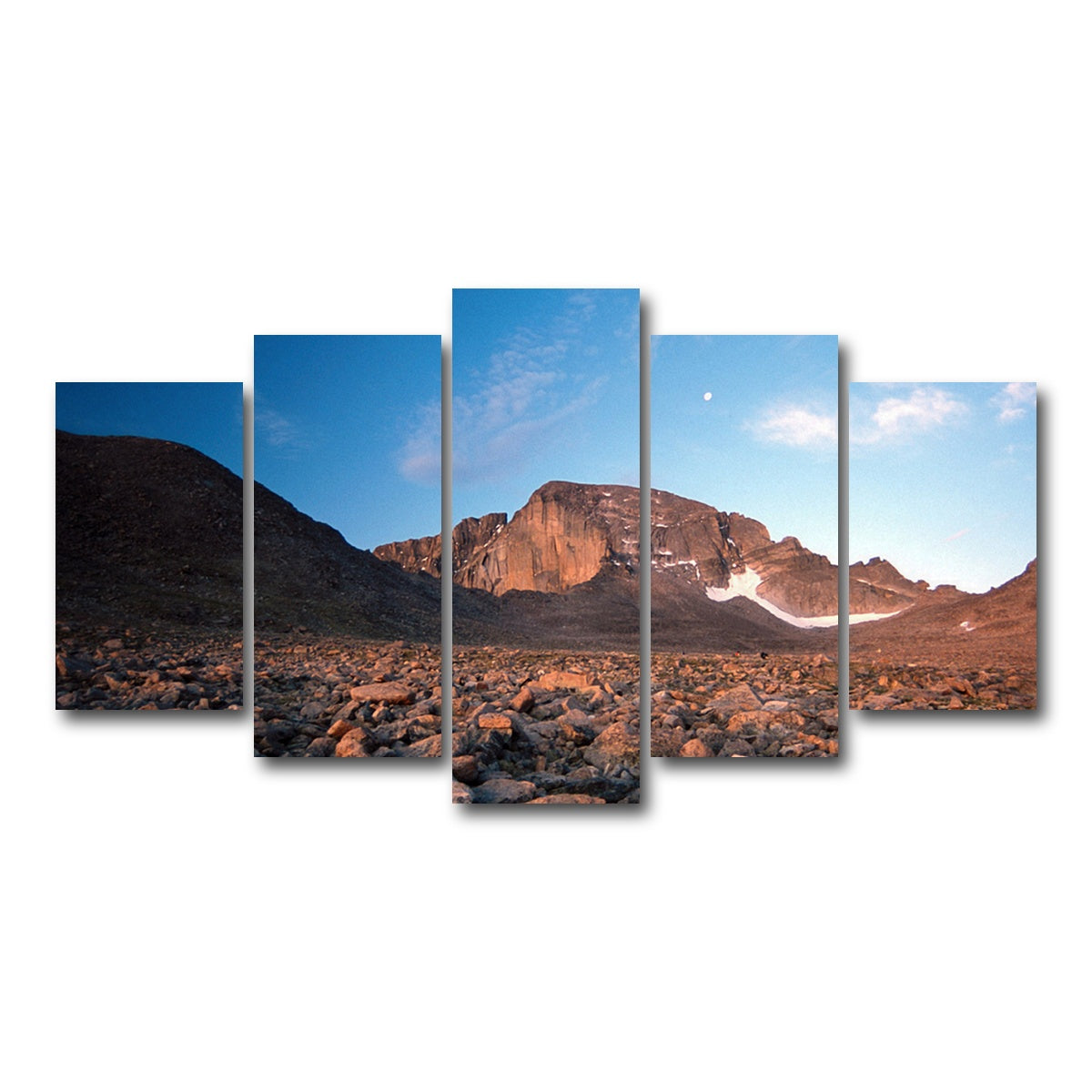 AUTO-MOCKUP WHITE | Longs Peak Boulder Field | 5 Piece | Gallery Wrap Canvas | group=5_normal