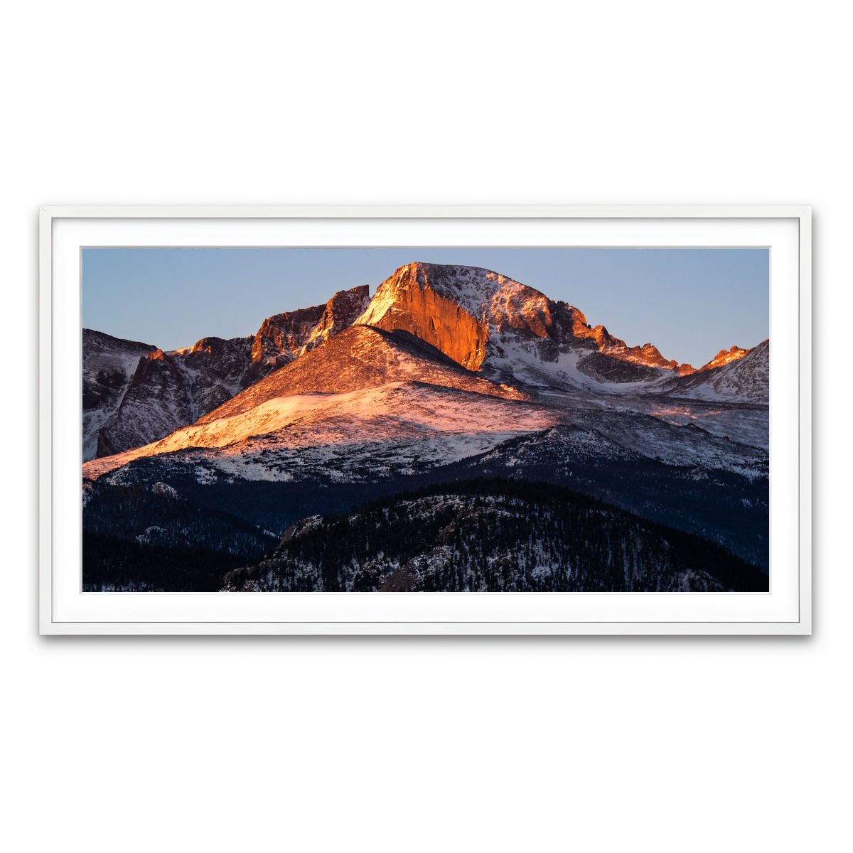 Framed Print 2x1 White