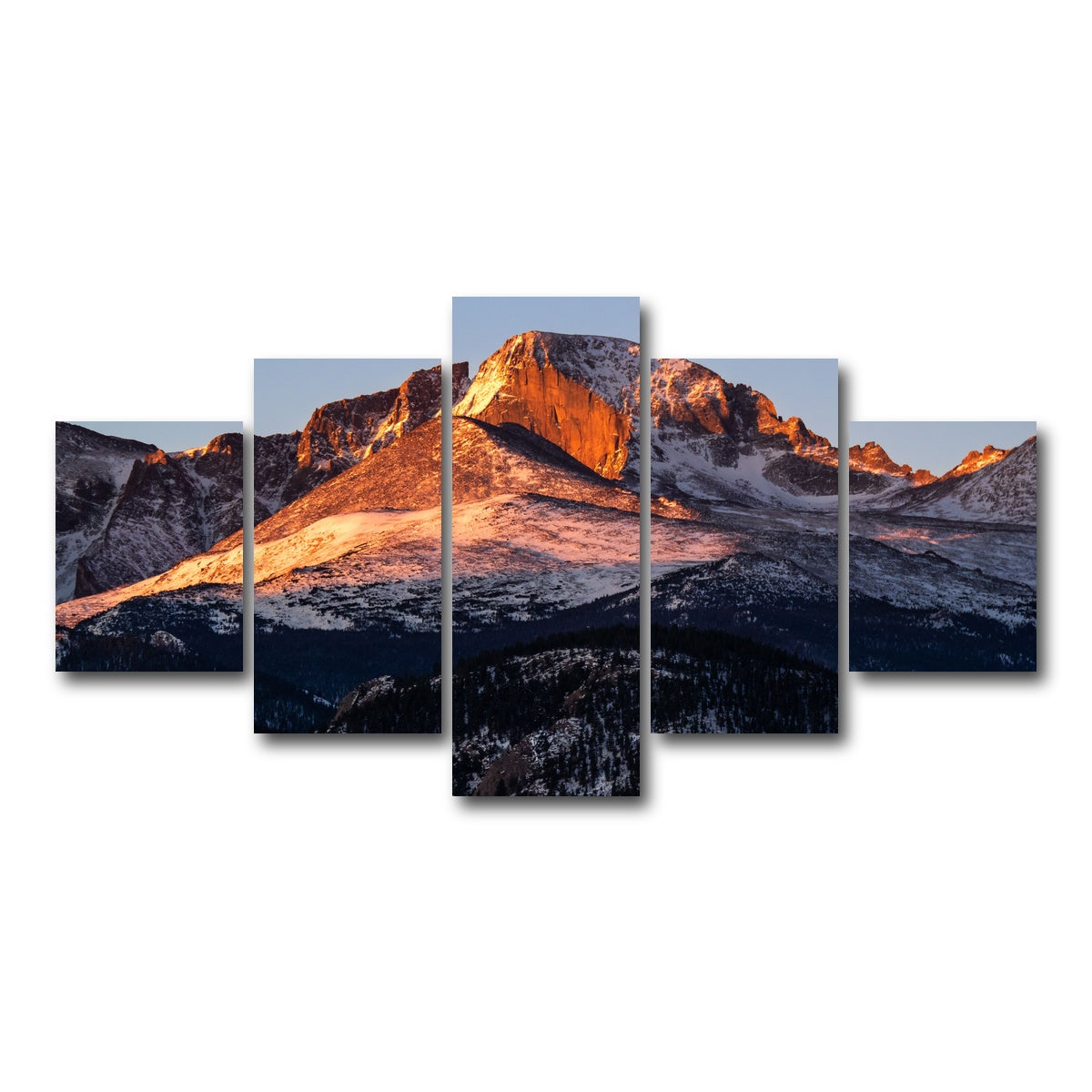 AUTO-MOCKUP WHITE | Longs Peak at sunrise | 5 Piece | Gallery Wrap Canvas | group=5_short