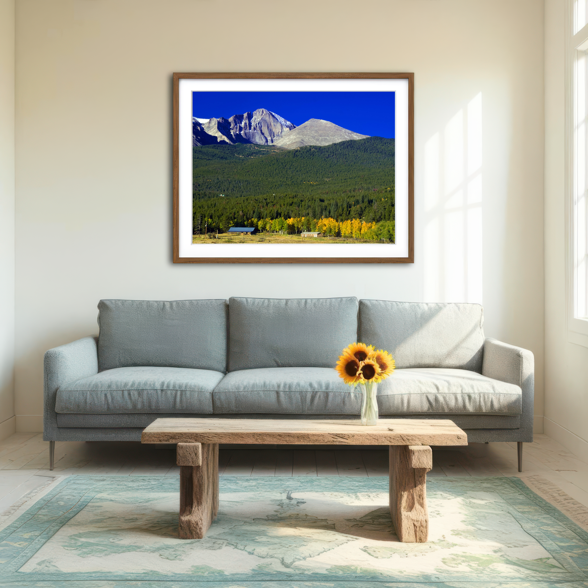 AUTO-MOCKUP ROOM | Longs Peak in Autumn Wall Art