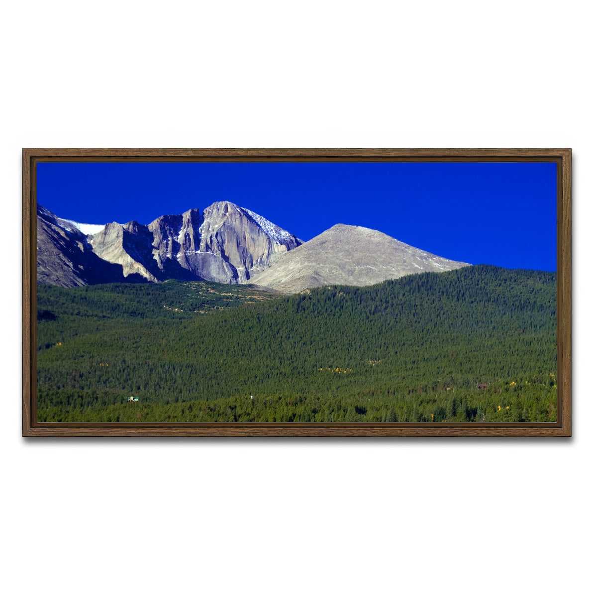 AUTO-MOCKUP WHITE | Longs Peak in Autumn | 1 Piece | Walnut Framed Canvas | group=2x1