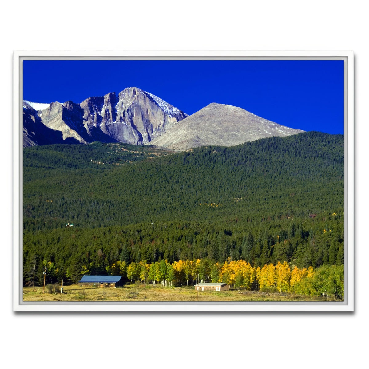 AUTO-MOCKUP WHITE | Longs Peak in Autumn | 1 Piece | White Framed Canvas | group=4x3