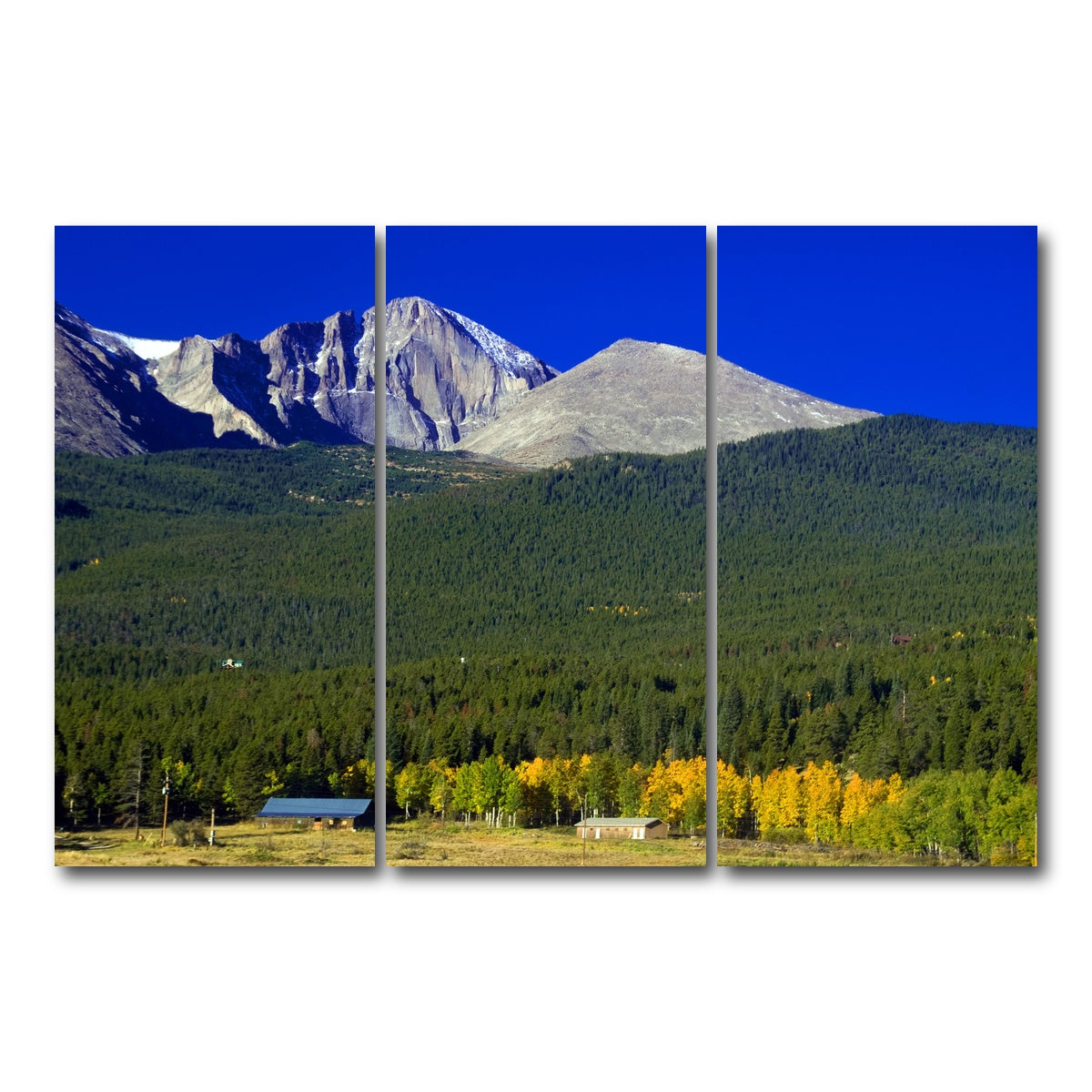 AUTO-MOCKUP WHITE | Longs Peak in Autumn | 3 Piece | Gallery Wrap Canvas | group=12x24