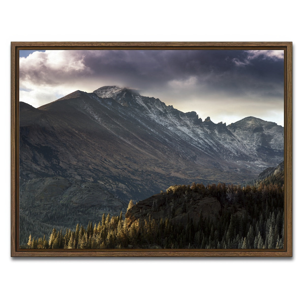 AUTO-MOCKUP WHITE | Longs peak | 1 Piece | Walnut Framed Canvas | group=4x3