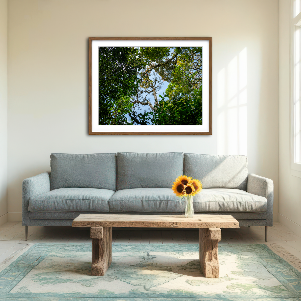 AUTO-MOCKUP ROOM | Look Up in the Forest Wall Art
