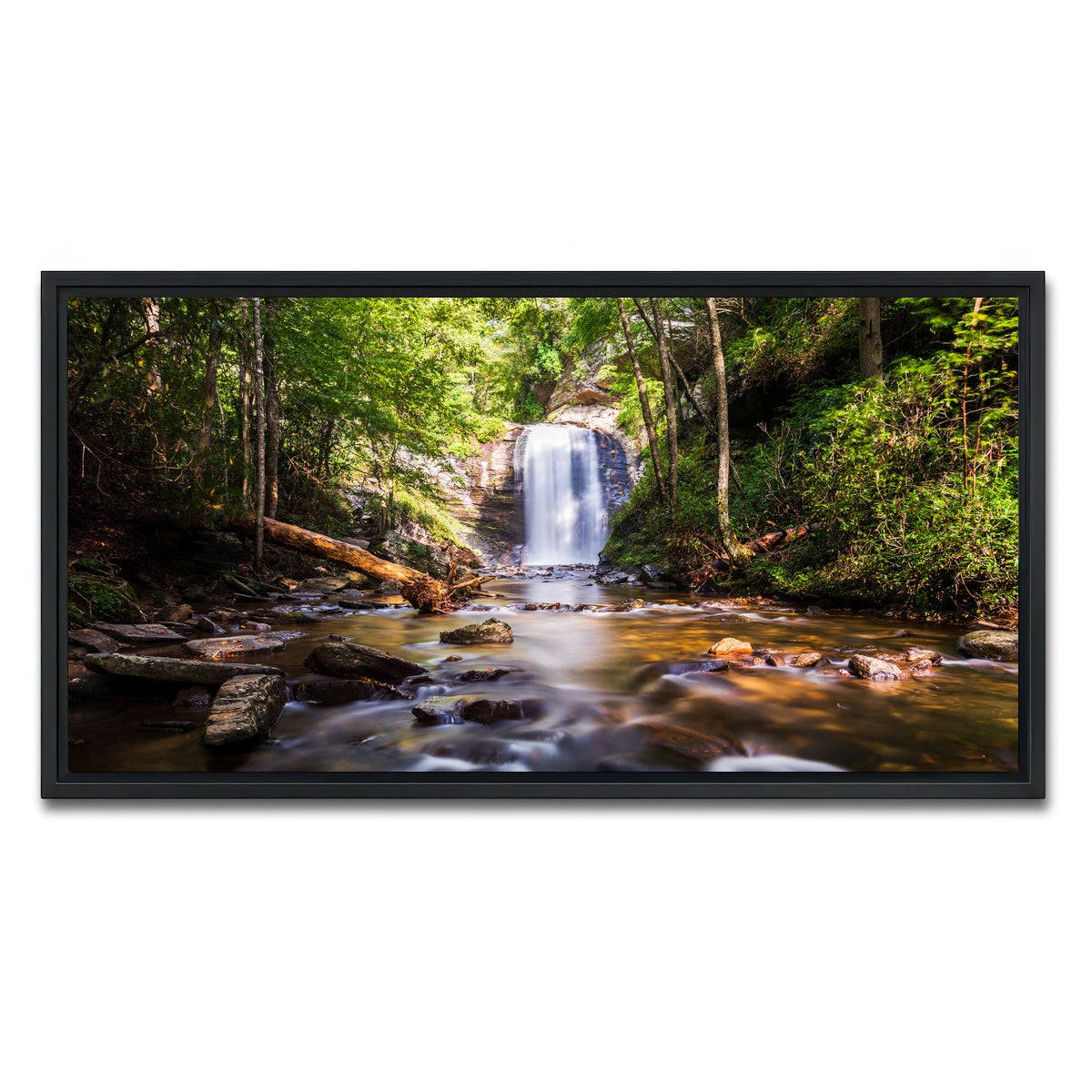 AUTO-MOCKUP WHITE | Looking Glass Falls NC | 1 Piece | Black Framed Canvas | group=2x1