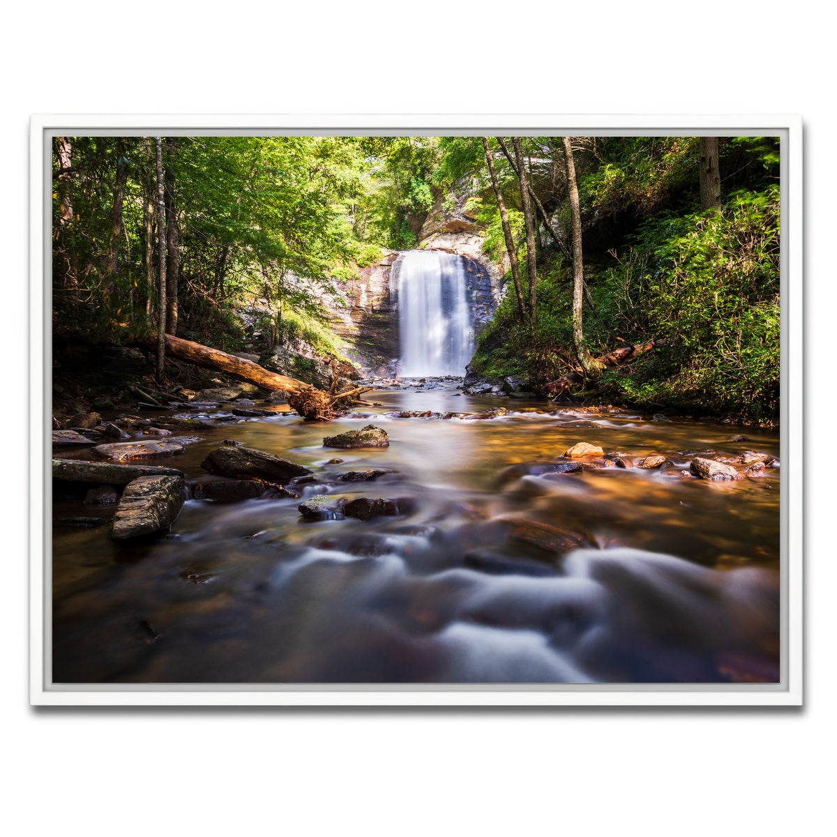AUTO-MOCKUP WHITE | Looking Glass Falls NC | 1 Piece | White Framed Canvas | group=4x3
