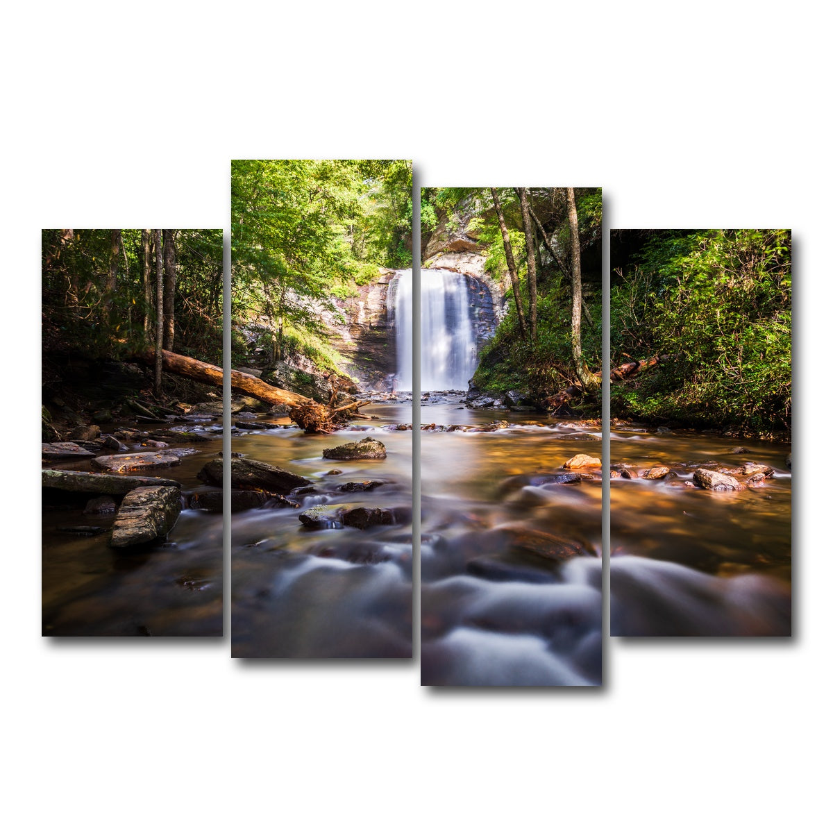 AUTO-MOCKUP WHITE | Looking Glass Falls NC | 4 Piece | Gallery Wrap Canvas | group=4_normal