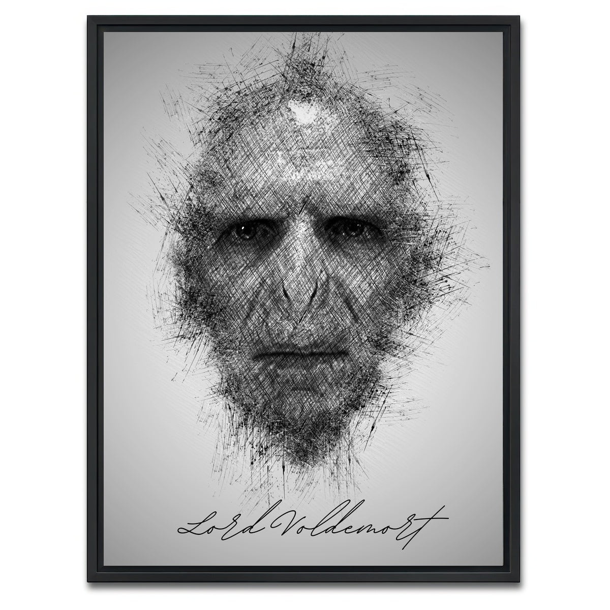 AUTO-MOCKUP WHITE | Lord Voldemort | 1 Piece | Black Framed Canvas | group=3x4