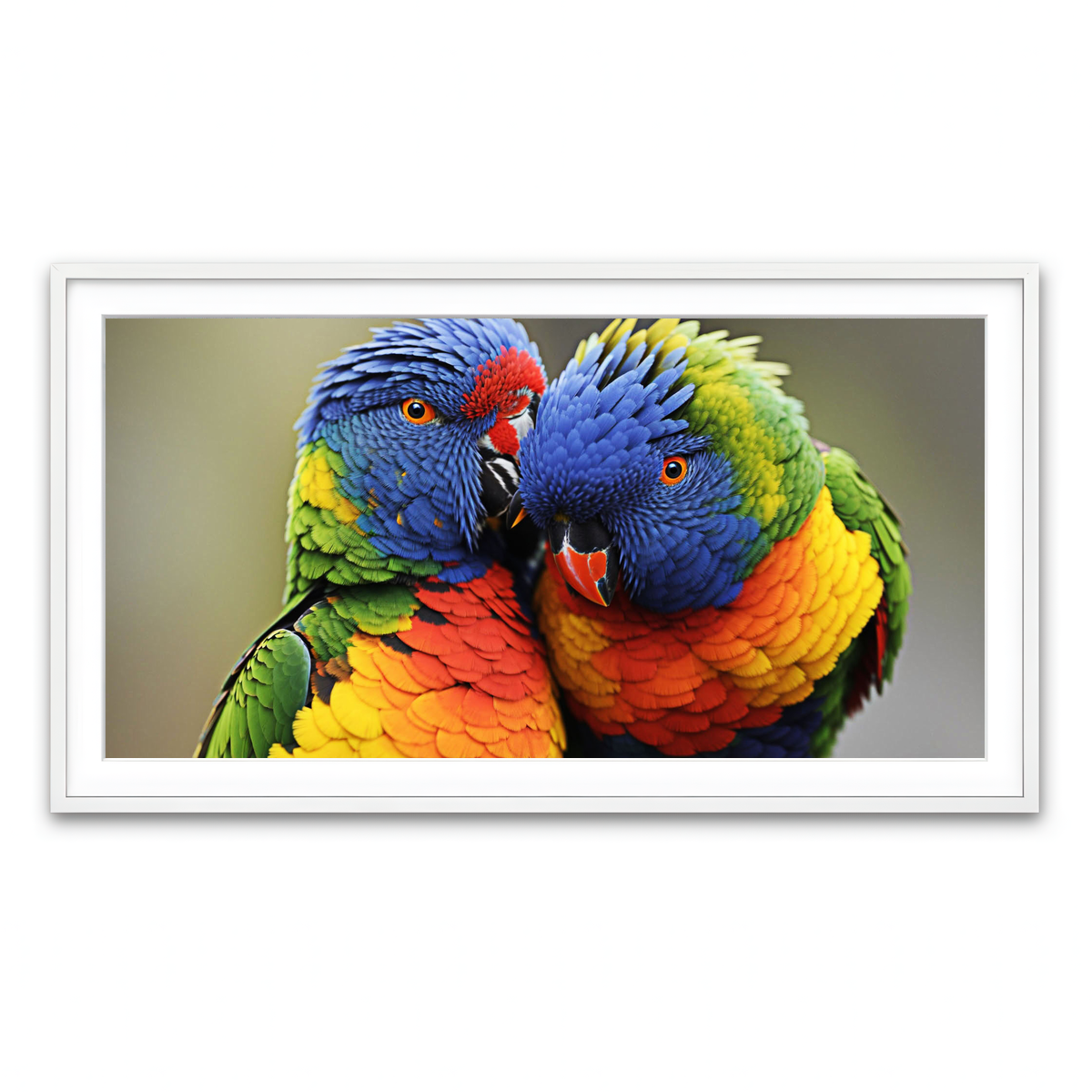 Framed Print 2x1 White