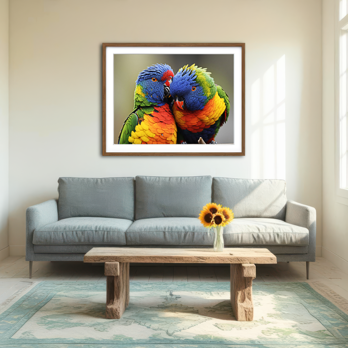 AUTO-MOCKUP ROOM | Lorikeet Birds Wall Art