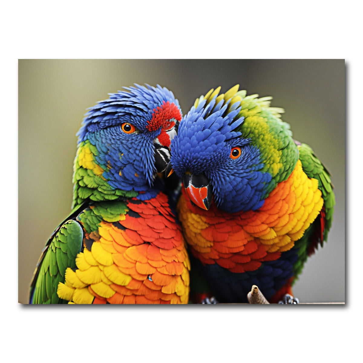 AUTO-MOCKUP WHITE | Lorikeet birds | 1 Piece | Gallery Wrap Canvas | group=4x3