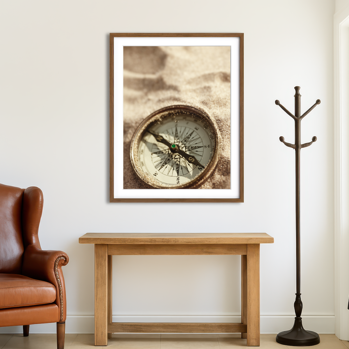 AUTO-MOCKUP ROOM | Lost Compass Wall Art
