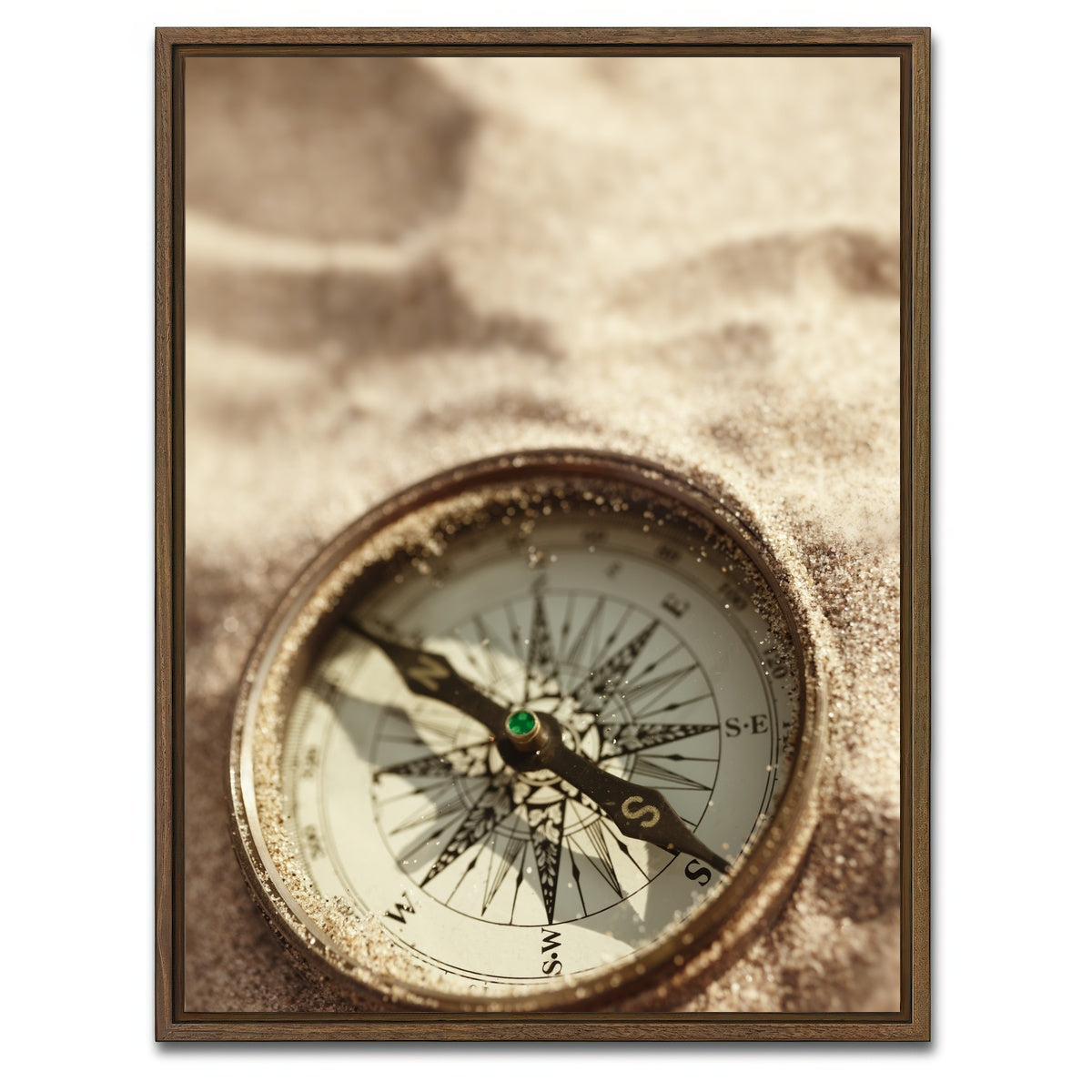 AUTO-MOCKUP WHITE | Lost Compass | 1 Piece | Walnut Framed Canvas | group=3x4