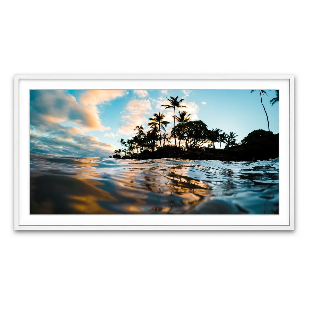 Framed Print 2x1 White