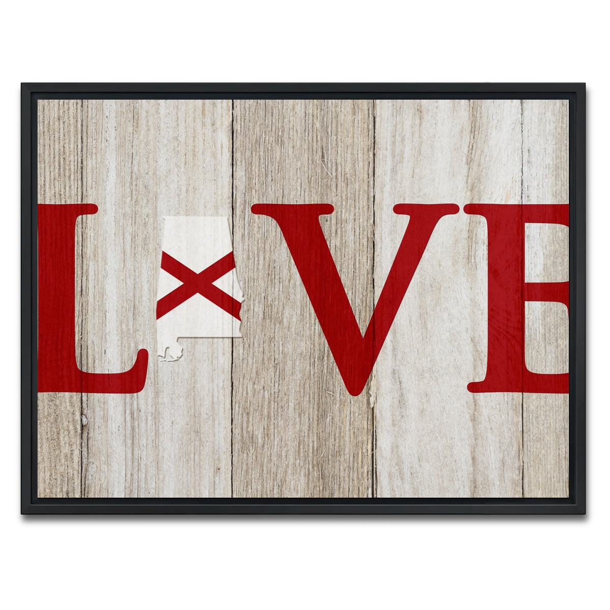 AUTO-MOCKUP WHITE | Love Alabama | 1 Piece | Black Framed Canvas | group=4x3