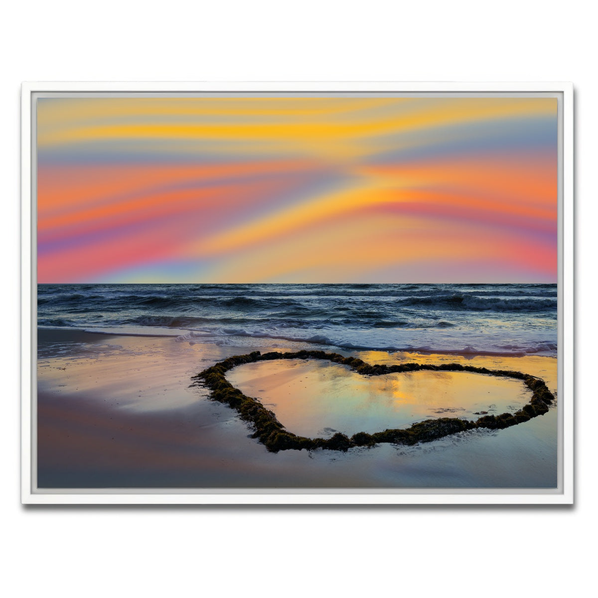 AUTO-MOCKUP WHITE | Love Beach | 1 Piece | White Framed Canvas | group=4x3