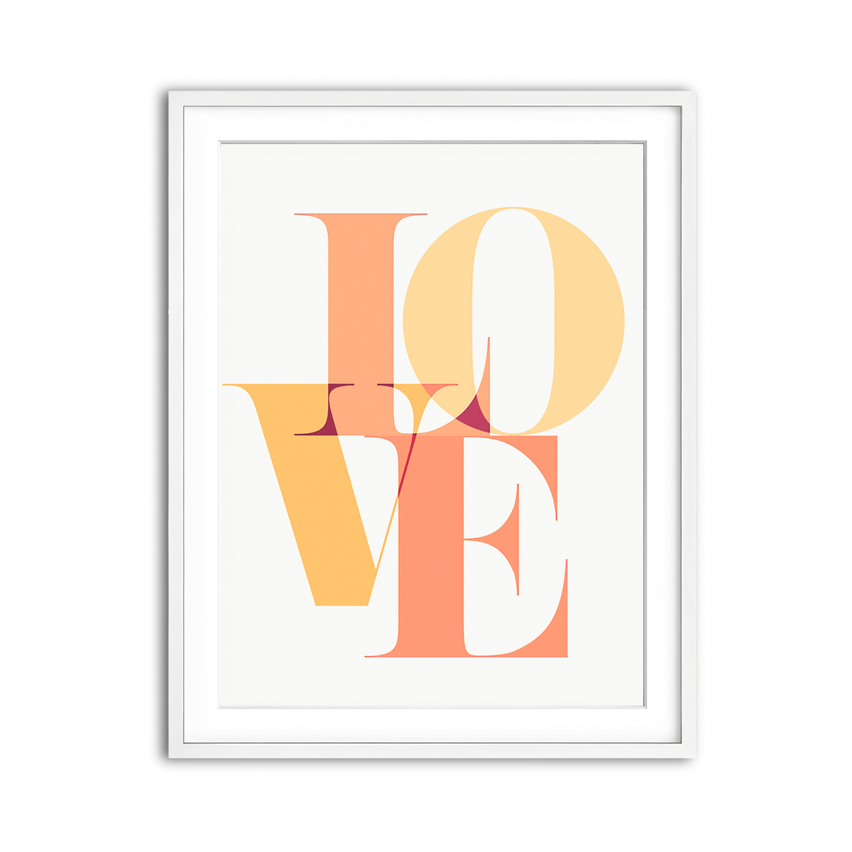 Framed Print 3x4 White