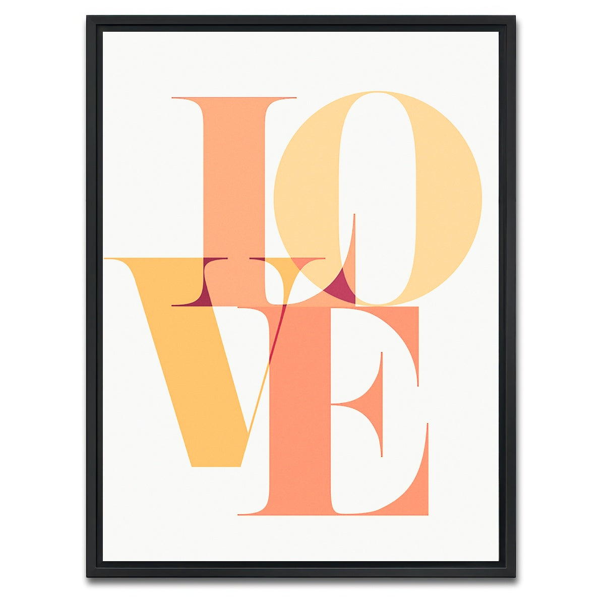 AUTO-MOCKUP WHITE | Love Block | 1 Piece | Black Framed Canvas | group=3x4