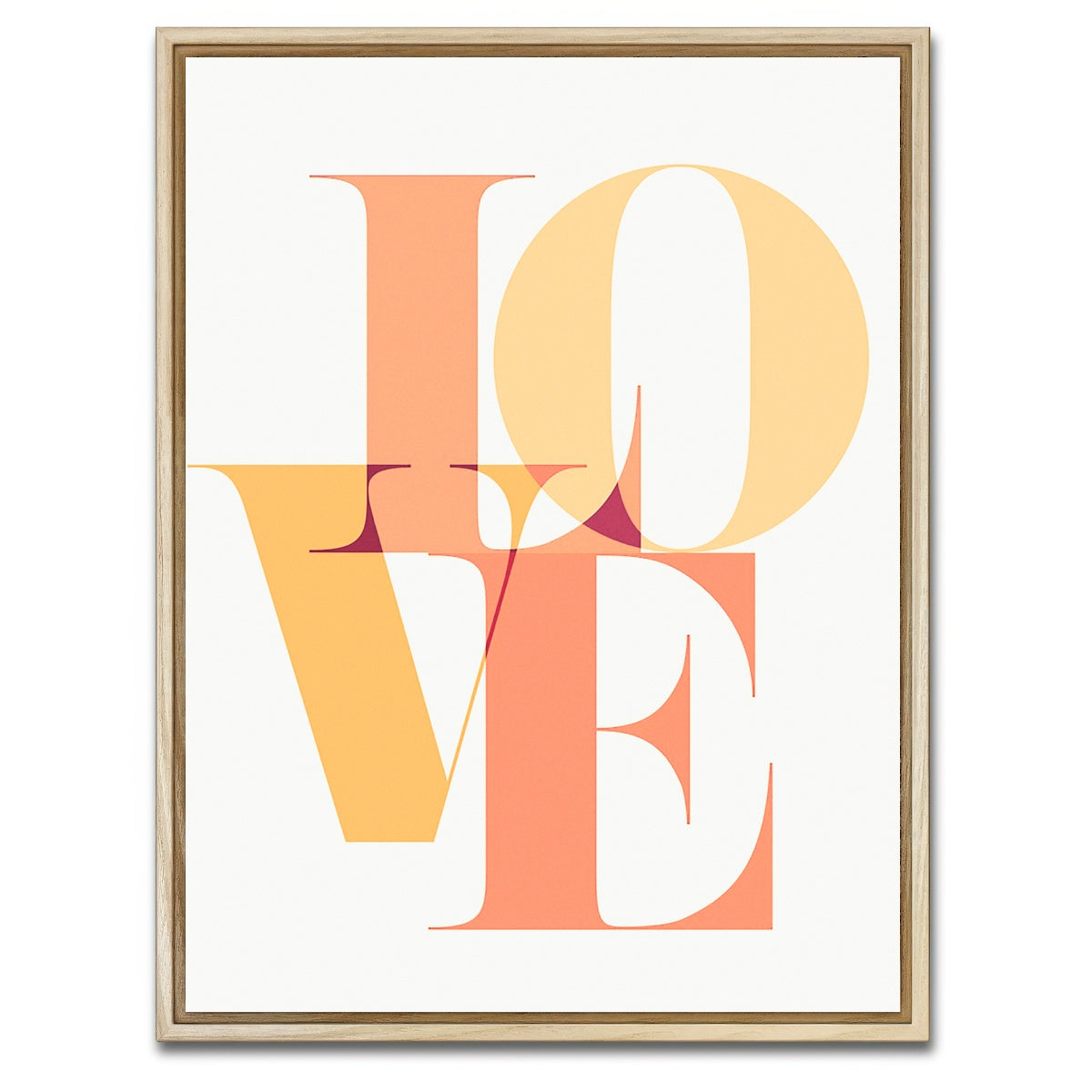 AUTO-MOCKUP WHITE | Love Block | 1 Piece | Natural Framed Canvas | group=3x4