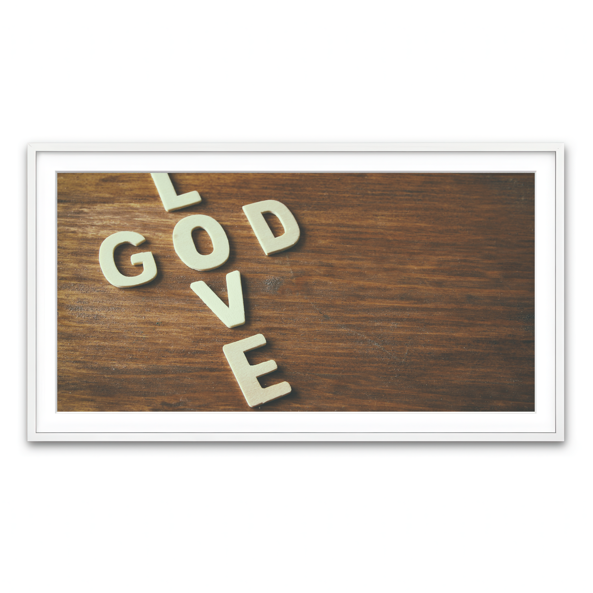 Framed Print 2x1 White