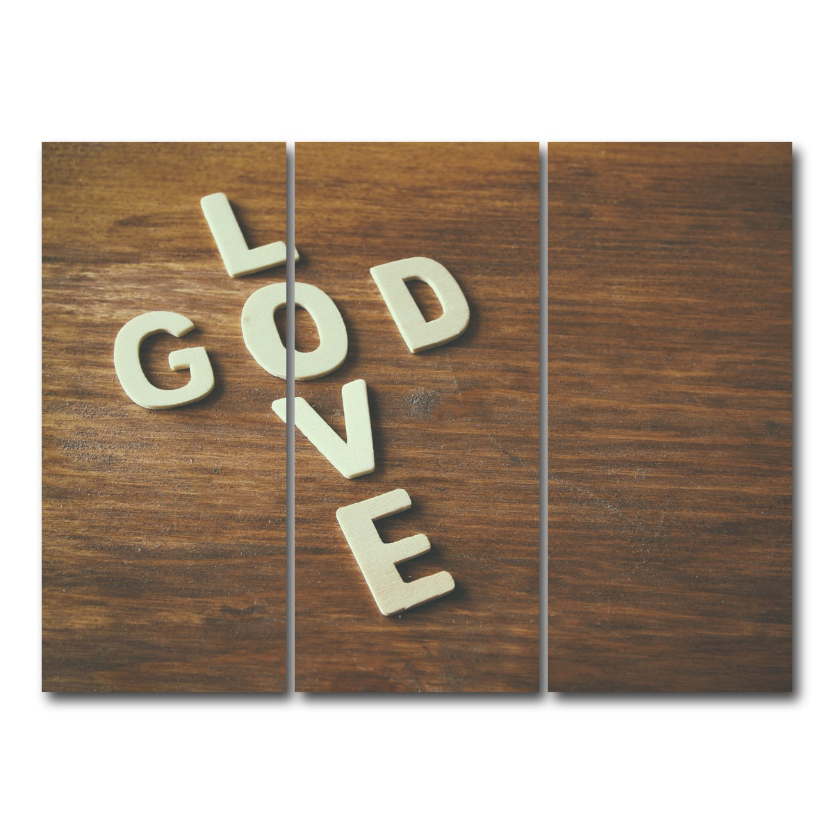 AUTO-MOCKUP WHITE | Love God | 3 Piece | Gallery Wrap Canvas | group=8x18