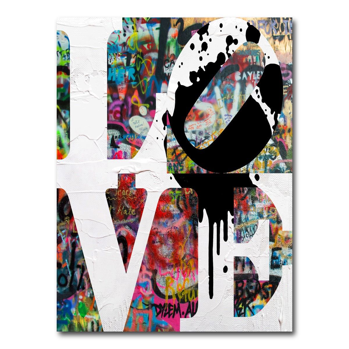 AUTO-MOCKUP WHITE | Love Heavy Graffiti | 1 Piece | Gallery Wrap Canvas | group=3x4