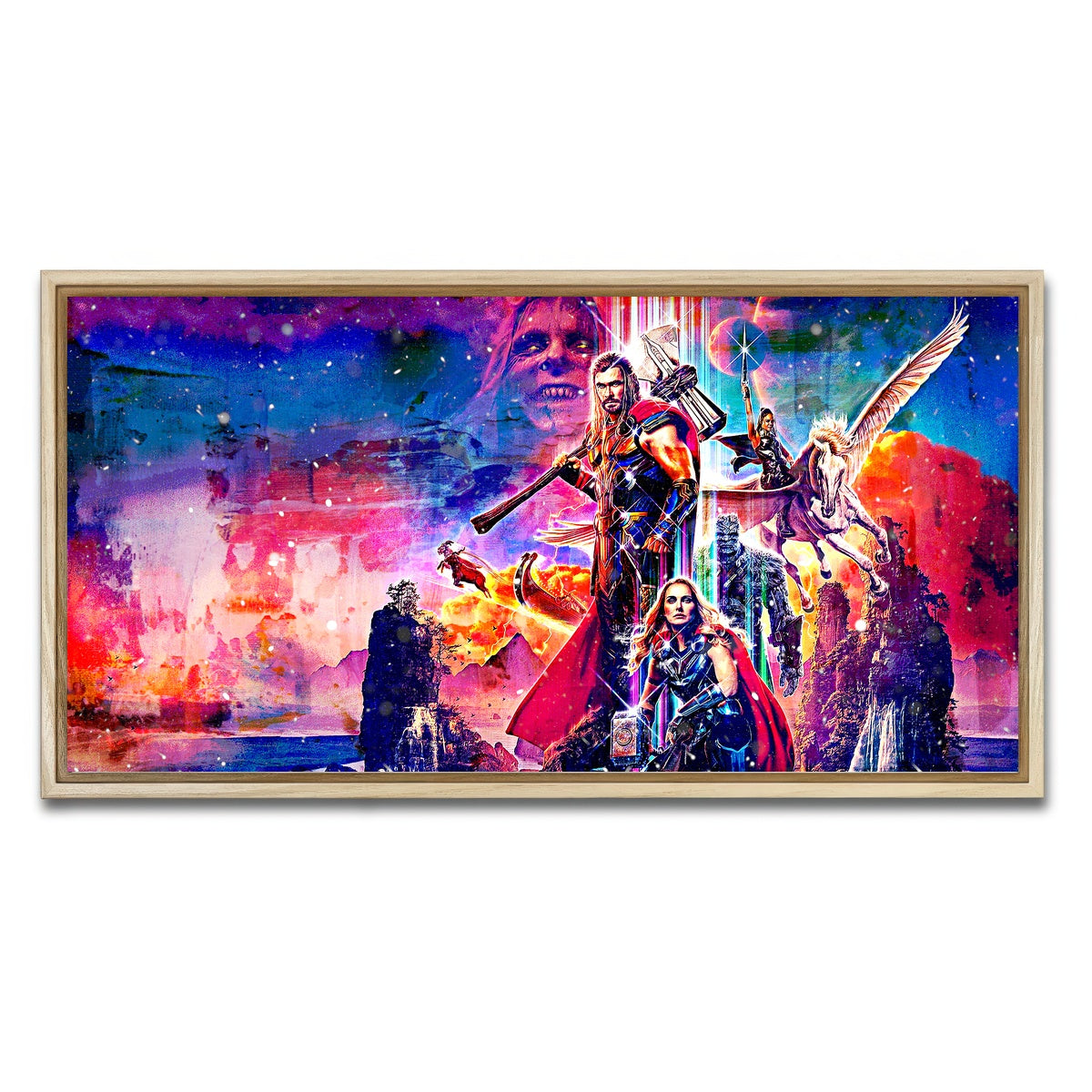 AUTO-MOCKUP WHITE | Love and Thunder | 1 Piece | Natural Framed Canvas | group=2x1