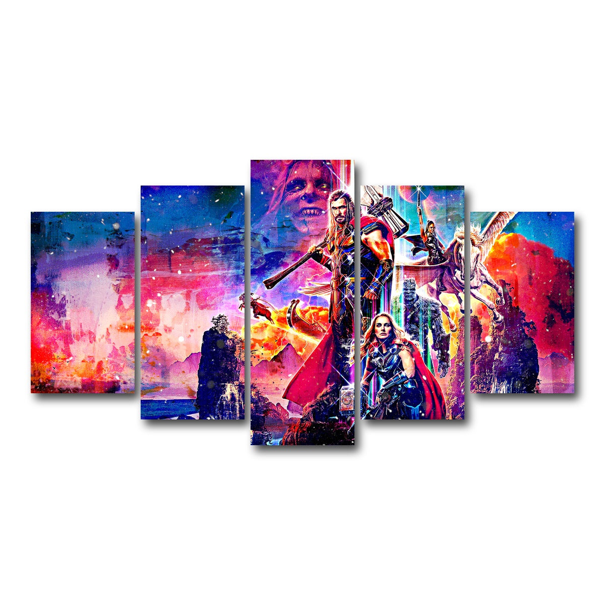 AUTO-MOCKUP WHITE | Love and Thunder | 5 Piece | Gallery Wrap Canvas | group=5_normal