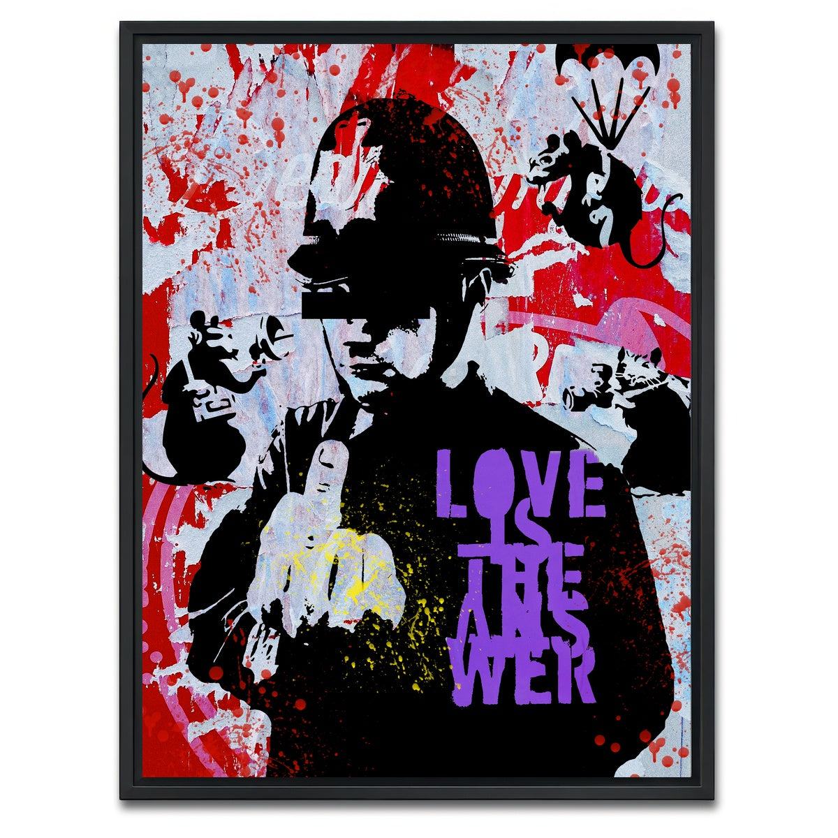 AUTO-MOCKUP WHITE | Love is the Answer | 1 Piece | Black Framed Canvas | group=3x4