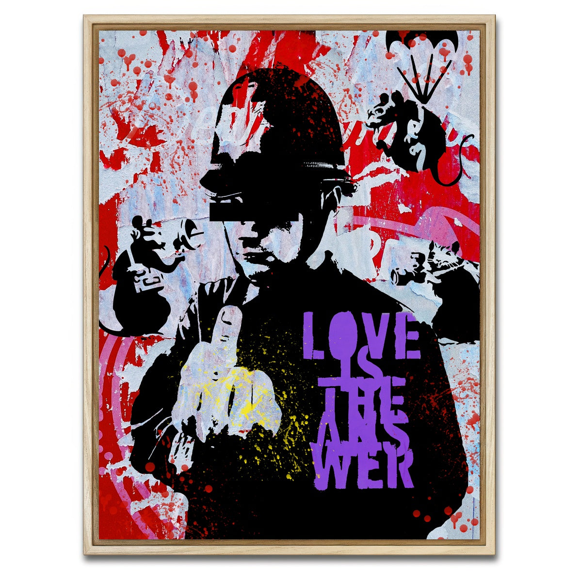 AUTO-MOCKUP WHITE | Love is the Answer | 1 Piece | Natural Framed Canvas | group=3x4