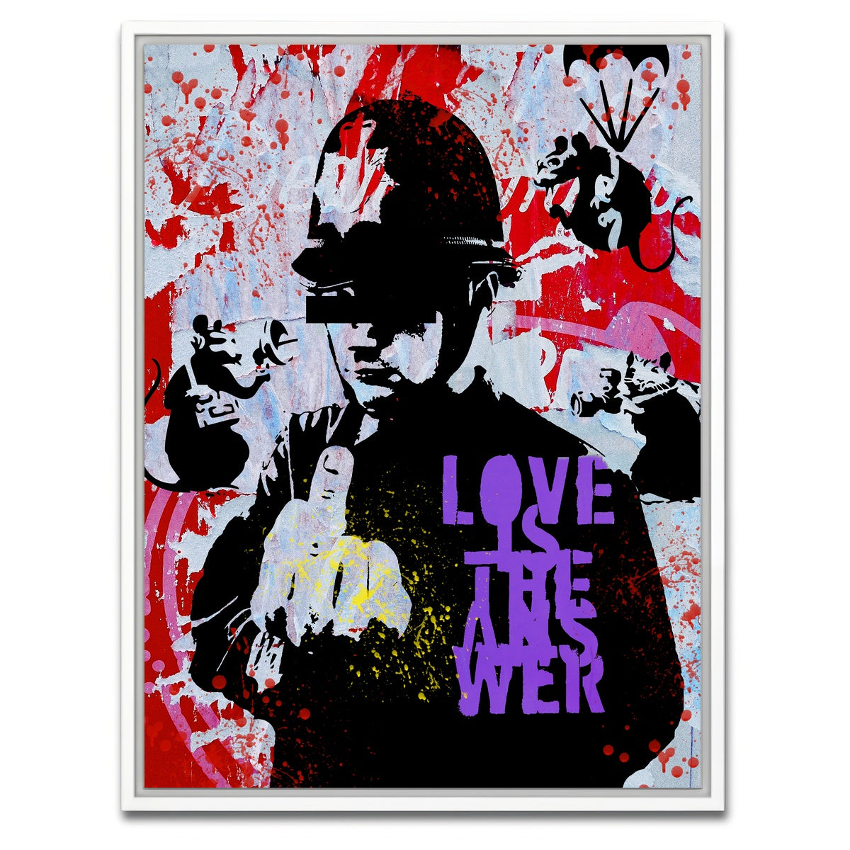 AUTO-MOCKUP WHITE | Love is the Answer | 1 Piece | White Framed Canvas | group=3x4
