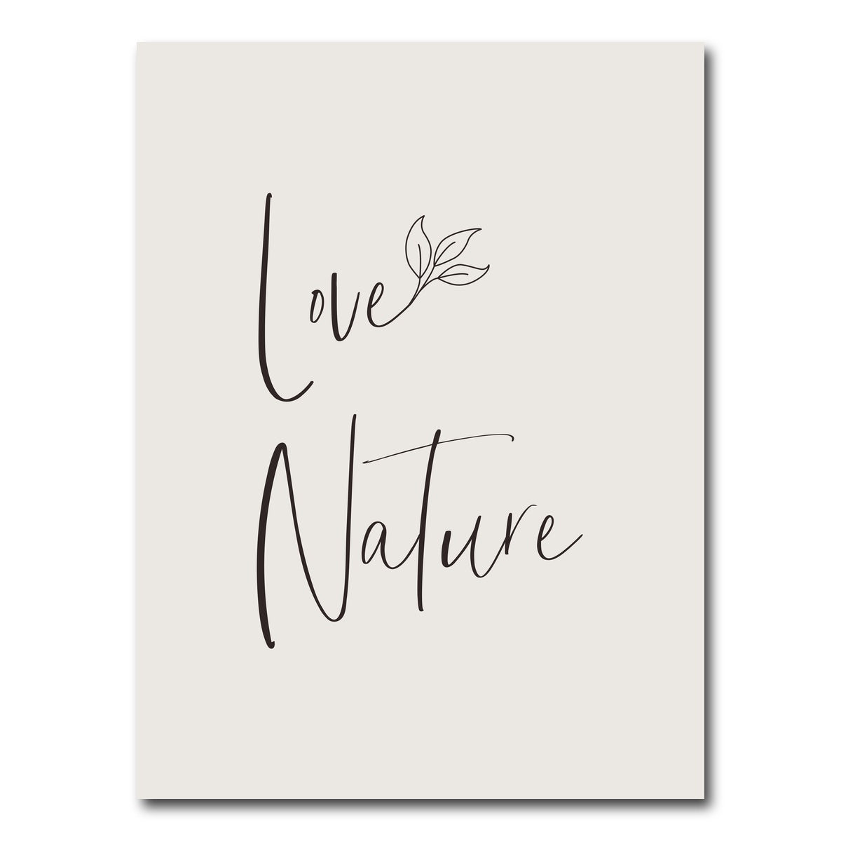 AUTO-MOCKUP WHITE | Love nature - minimalist | 1 Piece | Gallery Wrap Canvas | group=3x4