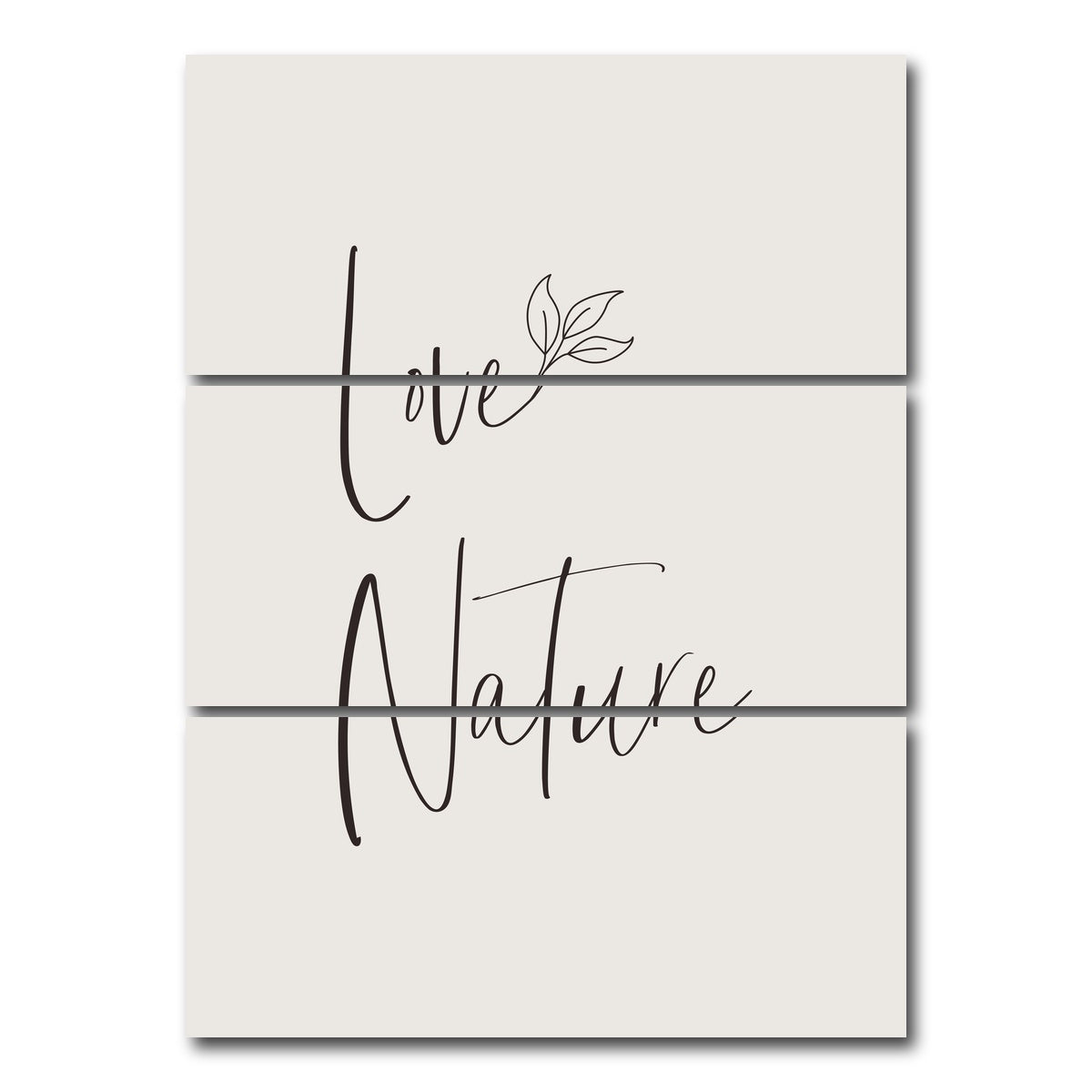 AUTO-MOCKUP WHITE | Love nature - minimalist | 3 Piece | Gallery Wrap Canvas | group=8x18_stacked