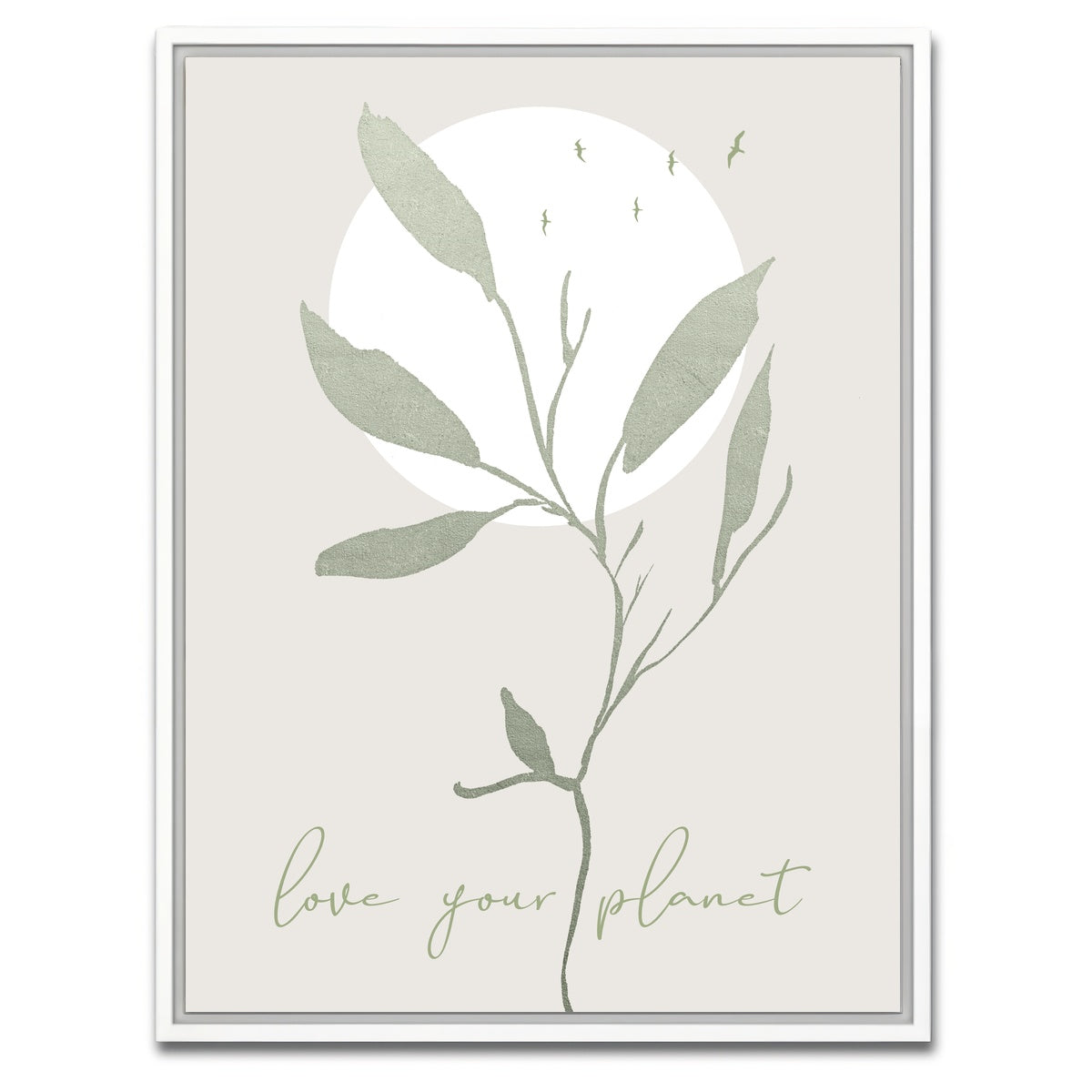 AUTO-MOCKUP WHITE | Love your planet | 1 Piece | White Framed Canvas | group=3x4