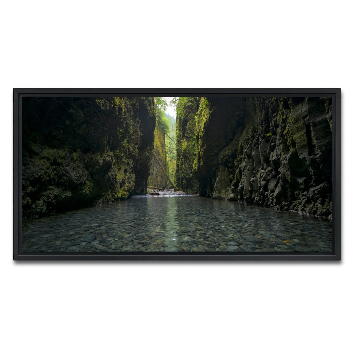 AUTO-MOCKUP WHITE | Lower Oneonta Falls | 1 Piece | Black Framed Canvas | group=2x1