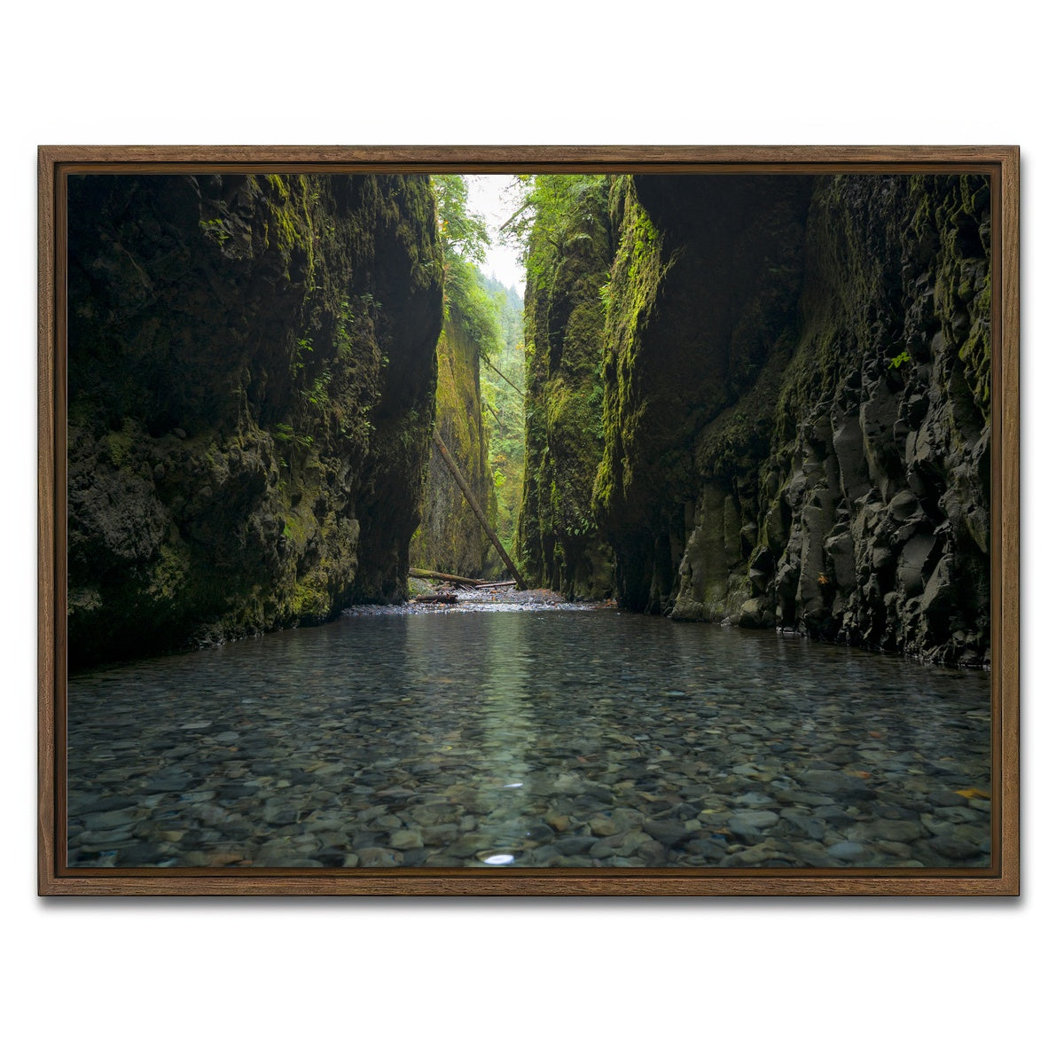 AUTO-MOCKUP WHITE | Lower Oneonta Falls | 1 Piece | Walnut Framed Canvas | group=4x3