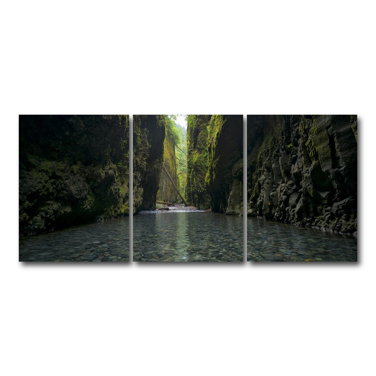 AUTO-MOCKUP WHITE | Lower Oneonta Falls | 3 Piece | Gallery Wrap Canvas | group=18x24
