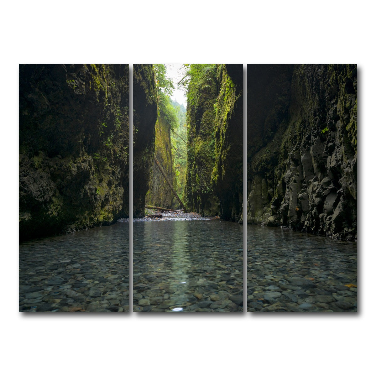 AUTO-MOCKUP WHITE | Lower Oneonta Falls | 3 Piece | Gallery Wrap Canvas | group=8x18
