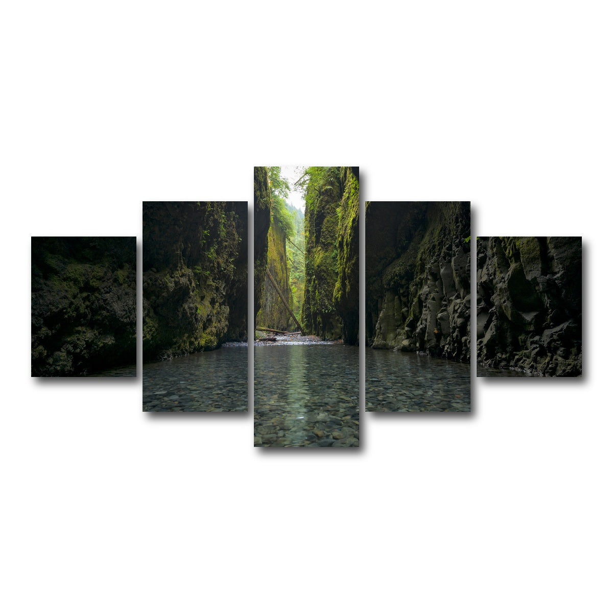 AUTO-MOCKUP WHITE | Lower Oneonta Falls | 5 Piece | Gallery Wrap Canvas | group=5_short